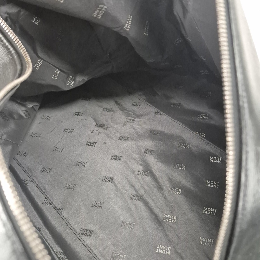 Montblanc 2 Way Boston Bag Duffle Leather Black - Picture 15 of 16